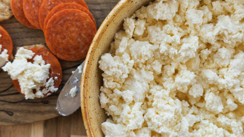 bovre cheese in bowl